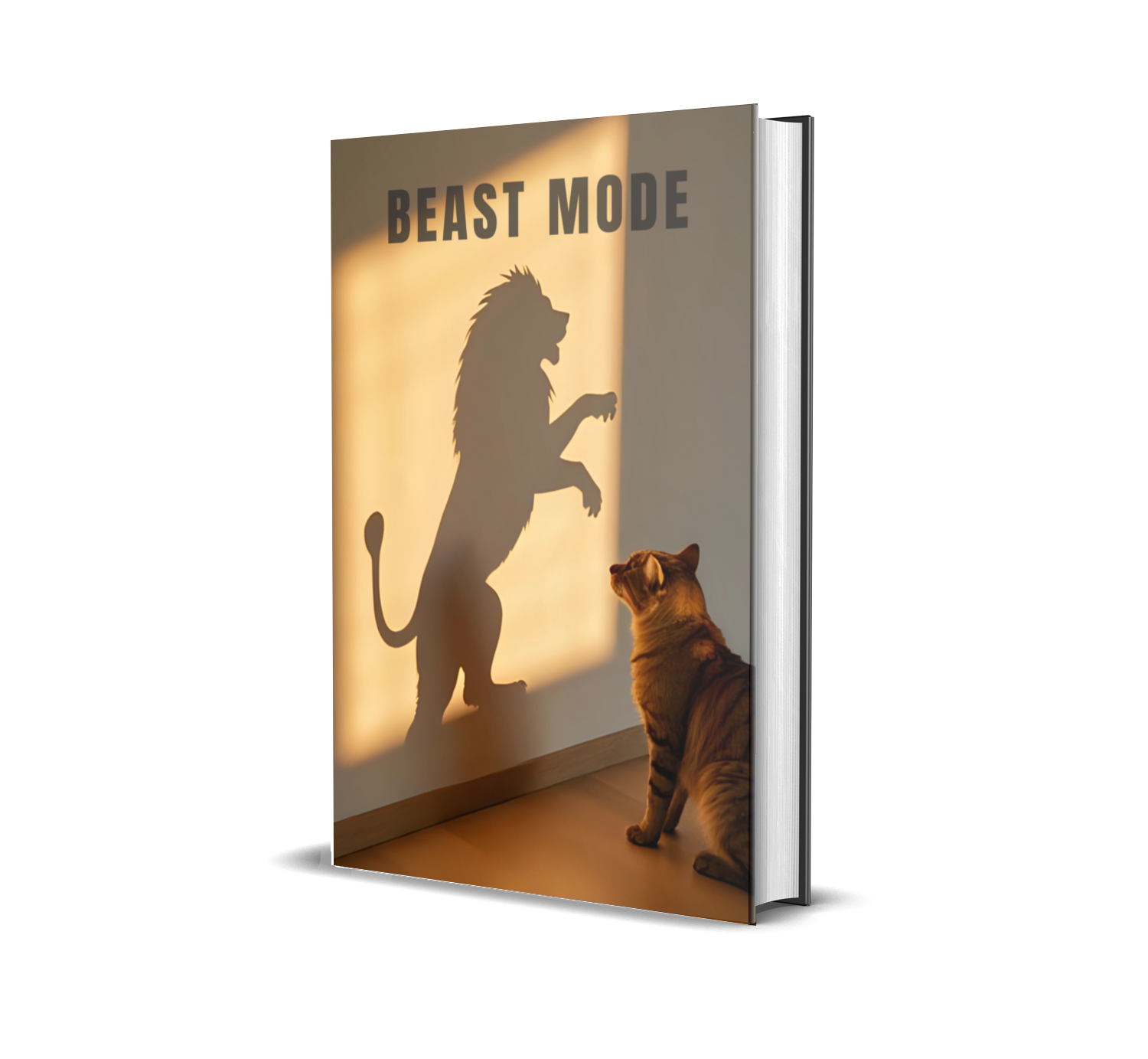eBook titled 'Beast Mode' with a cat and lion silhouette on the cover.
