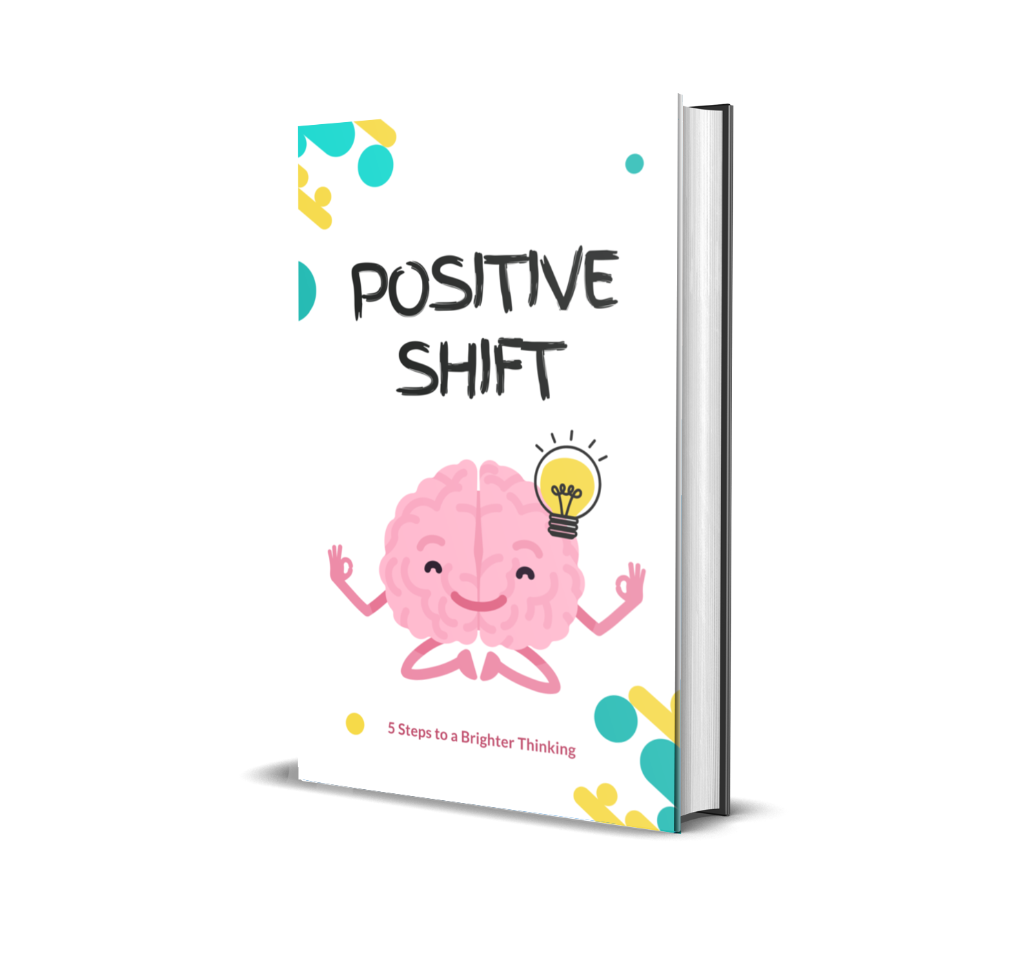 eBook titled 'Positive Shift' with a cartoon brain on a white background.