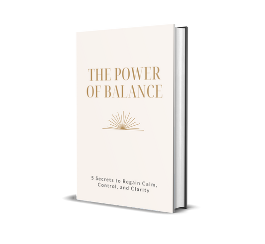 eBook titled 'The Power of Balance' on a white background.